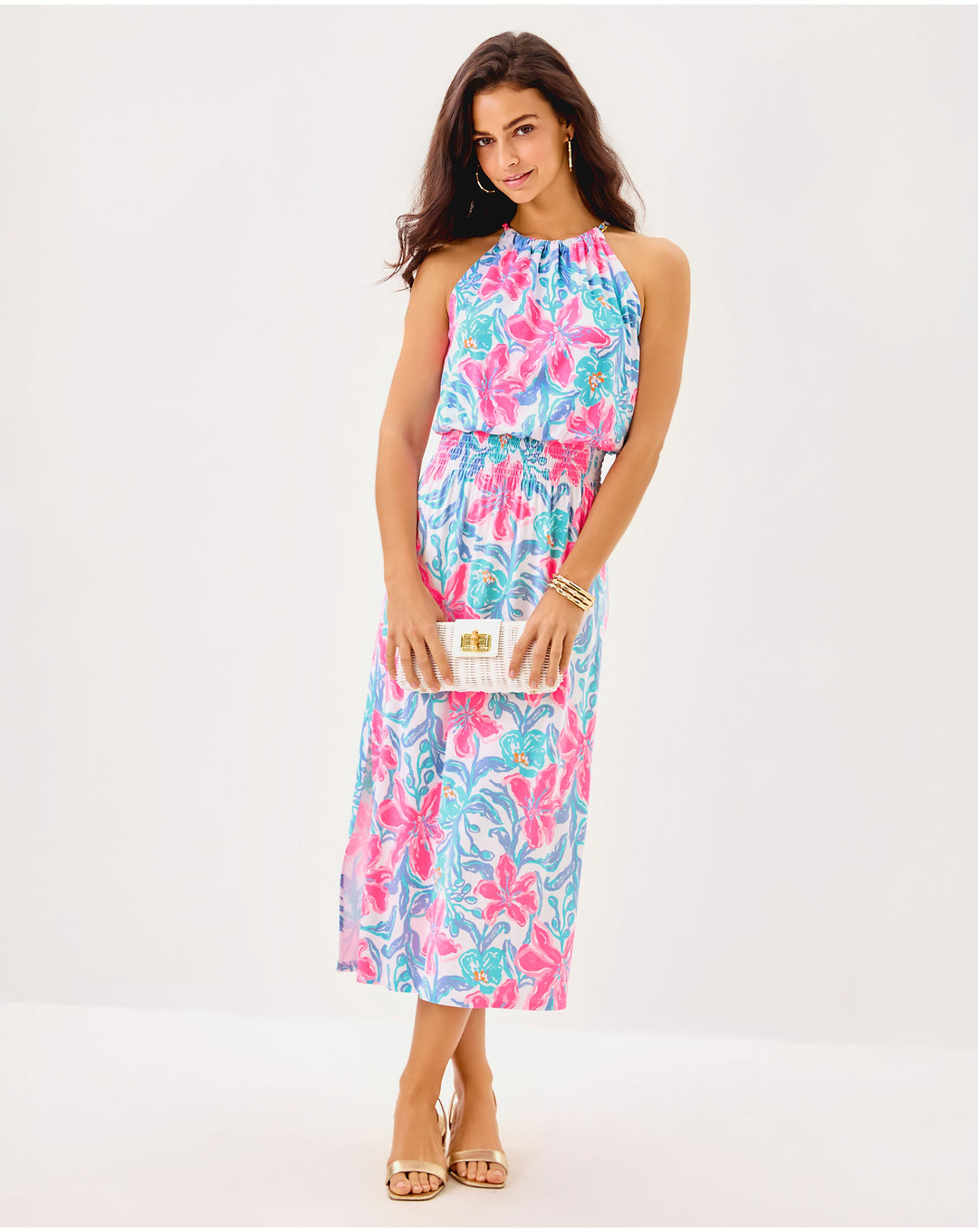 Gracelyn Halter Midi Dress