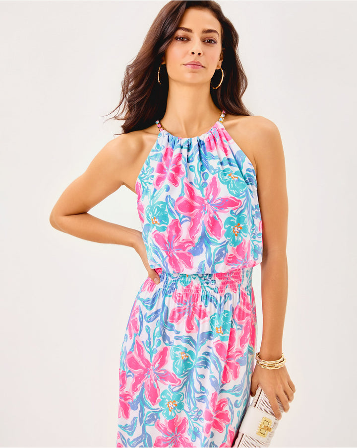 Gracelyn Halter Midi Dress
