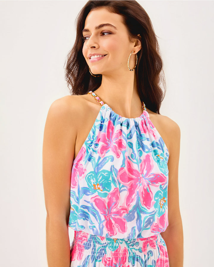 Gracelyn Halter Midi Dress