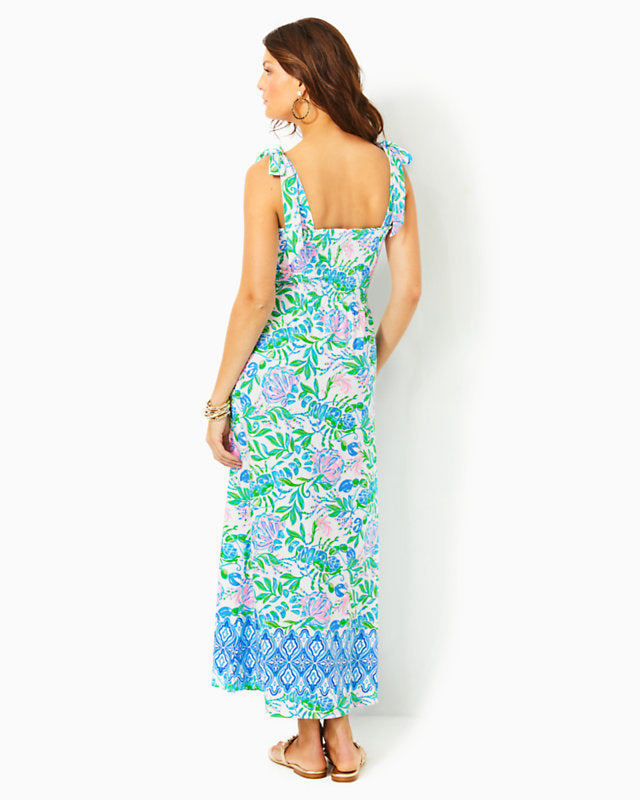 Kailua Smocked Maxi Dress - Resort White