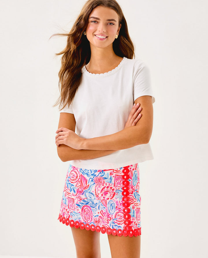 Michelina Mini Skort - Resort White Lil Sun Sea Sand