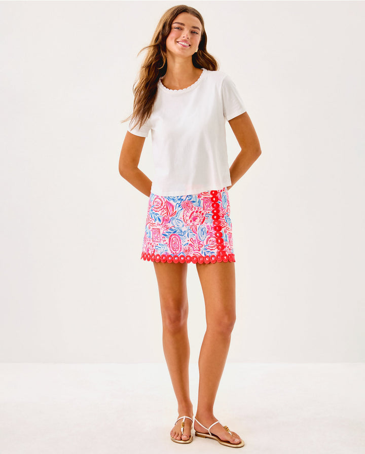 Michelina Mini Skort - Resort White Lil Sun Sea Sand