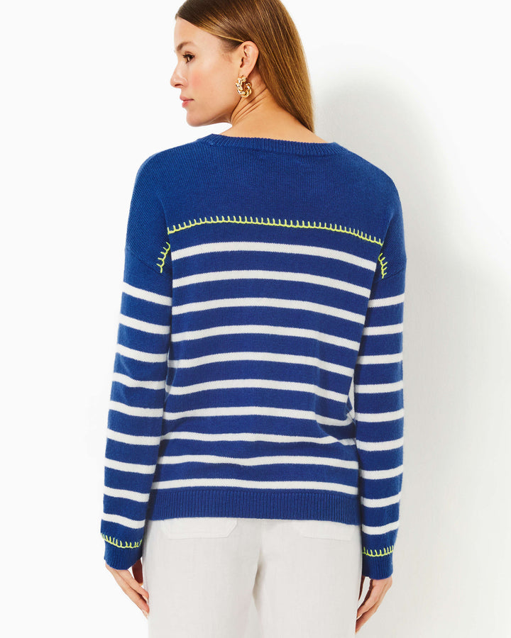 Kyren Sweater - Blue Med Never Ending Stripe