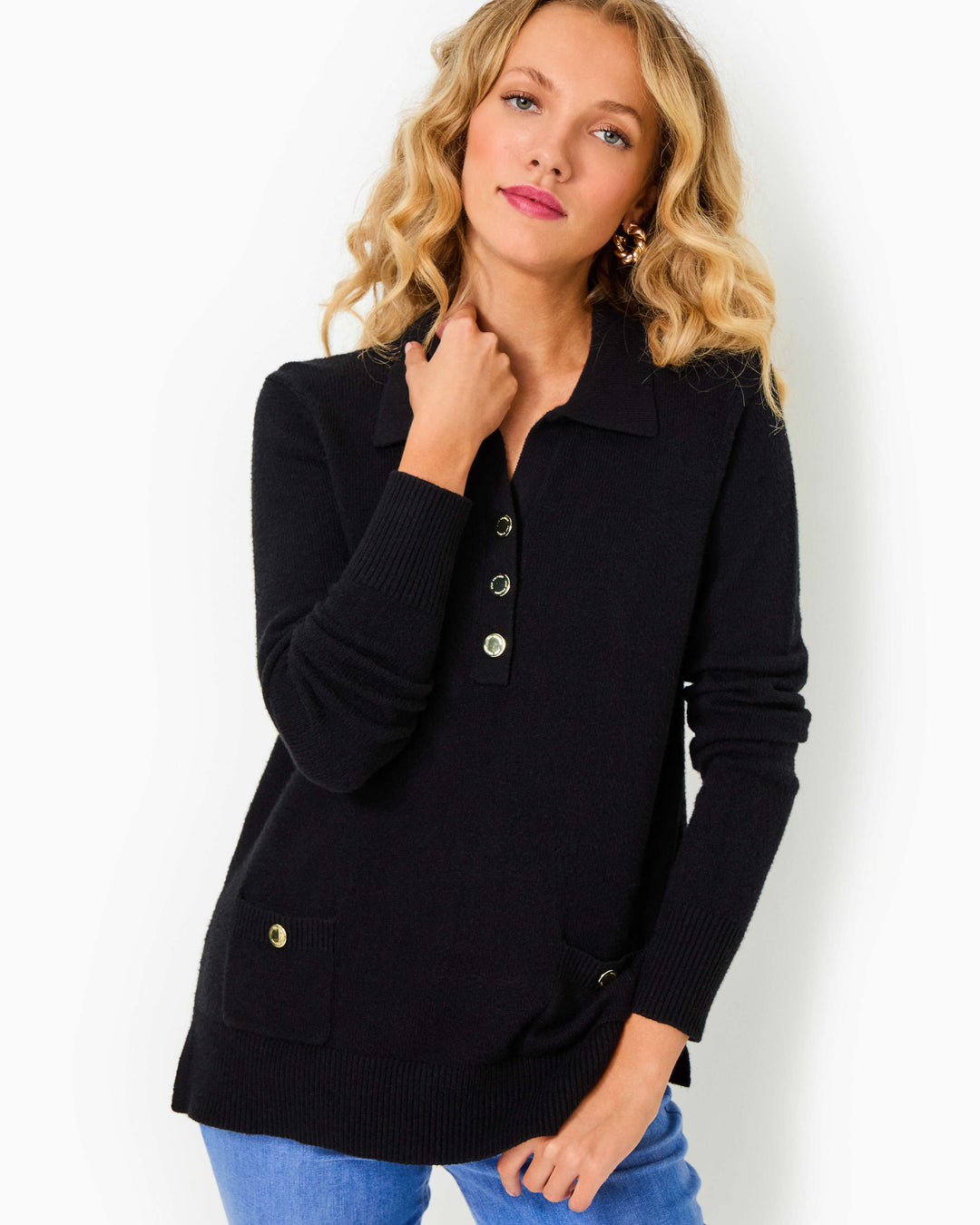 Jette Tunic Sweater - Black