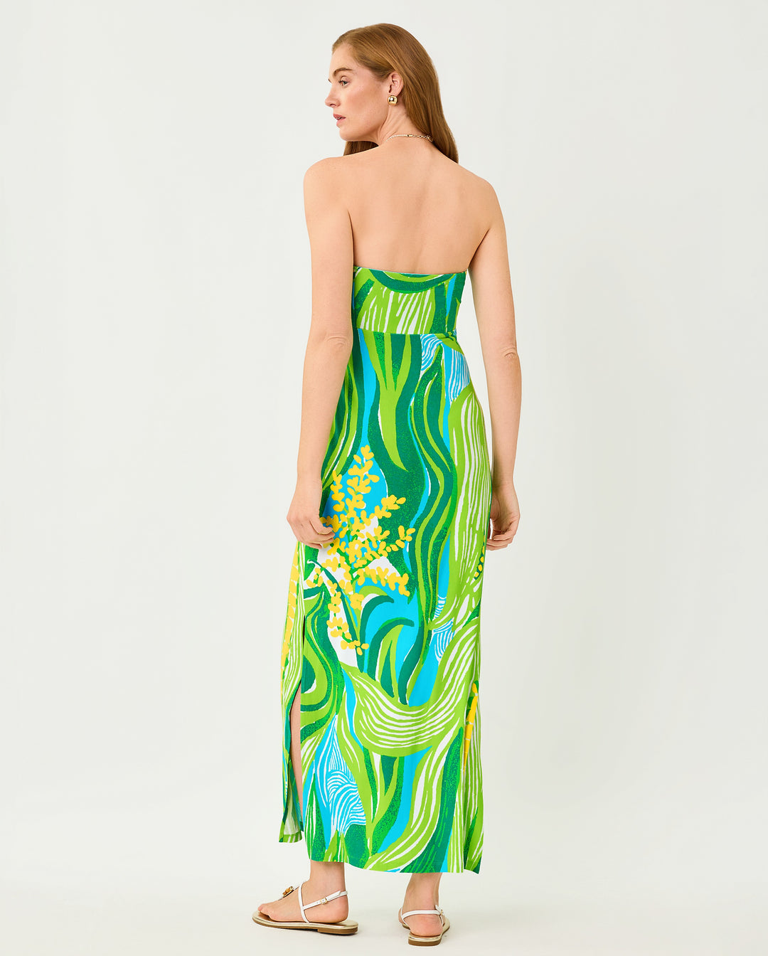 Noa Strapless Maxi Dress - Turquoise Tide Oversized Sweet Corn