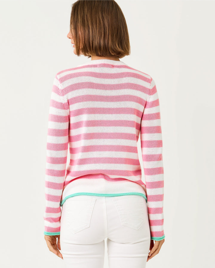 Kellyn Sweater - Conch Shell Pink Nauti Stripe