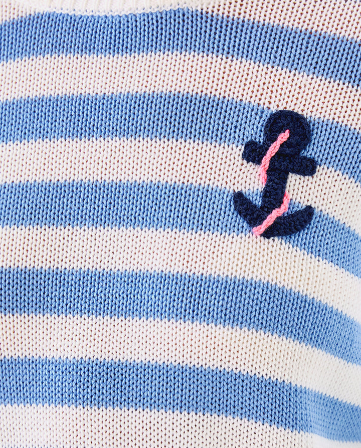 Kellyn Sweater - Jacaranda Blue Nauti Stripe
