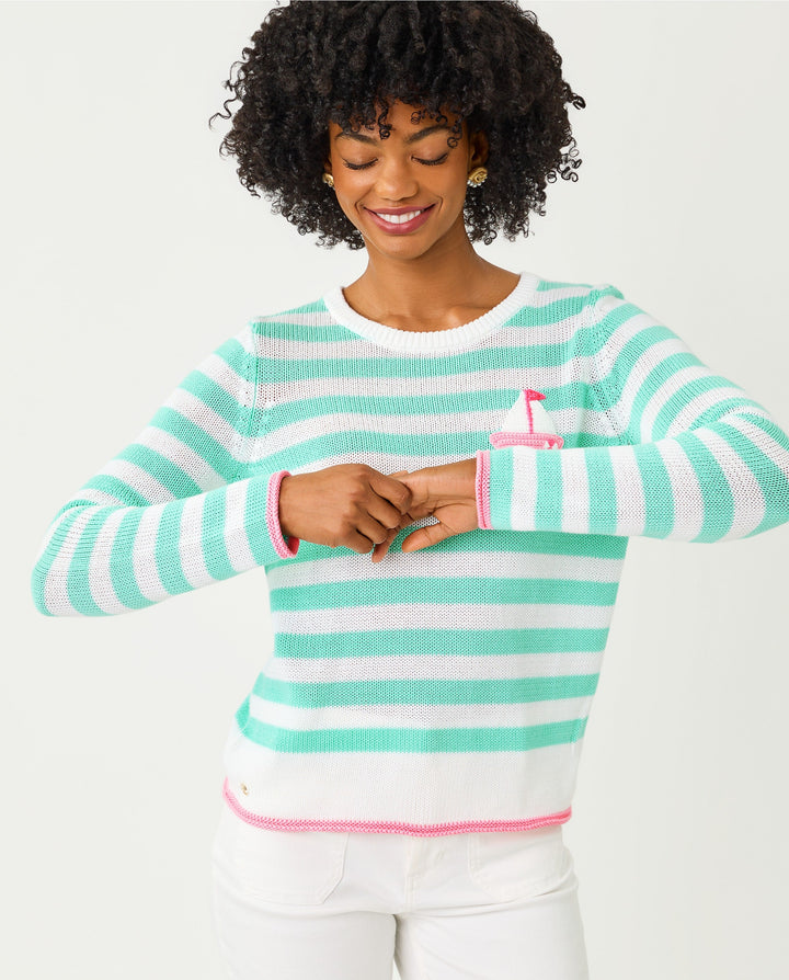 Kellyn Sweater - Mint Condition Nauti Stripe
