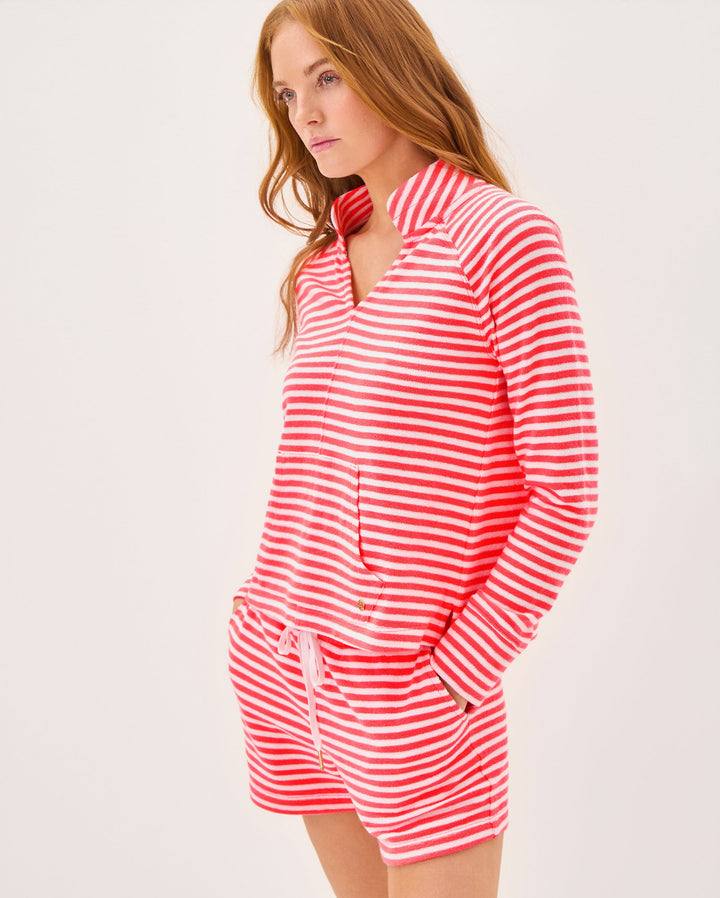 Peppi High Rise Short -  Cane Coral St Tropez Stripe