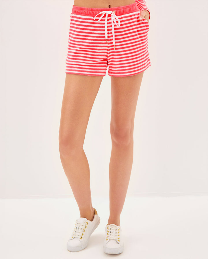 Peppi High Rise Short -  Cane Coral St Tropez Stripe