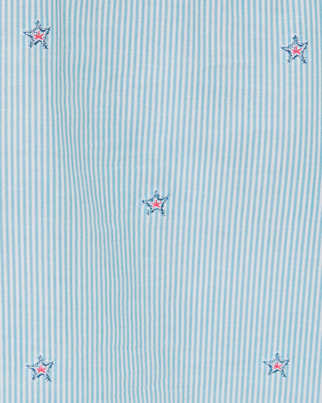 Sea View Button Down Top - Hydra Blue Seaside Star