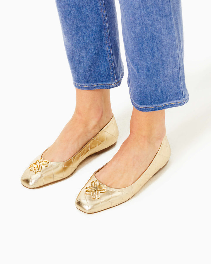 Patina Ballet Flat - Gold Metallic