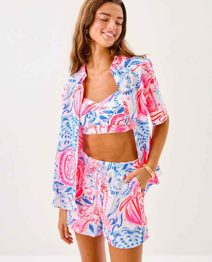 5" Croix Linen Short - Resort White Sun Sea Sand