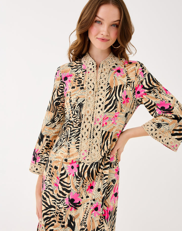 Shealyn 3/4 Sleeve Stretch Maxi Caftan - Rutabaga El Morocco