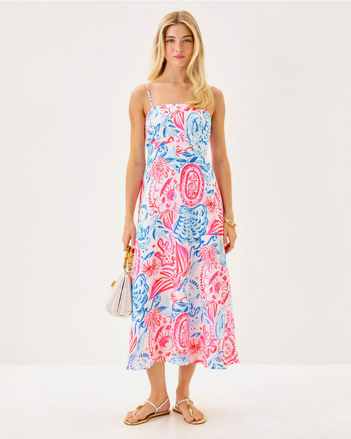 Jorgian Linen Midi Dress