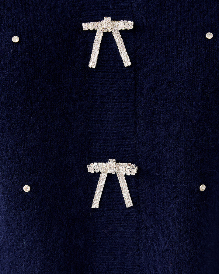 Ellorie Sweater - True Navy Paradise Rhinestones