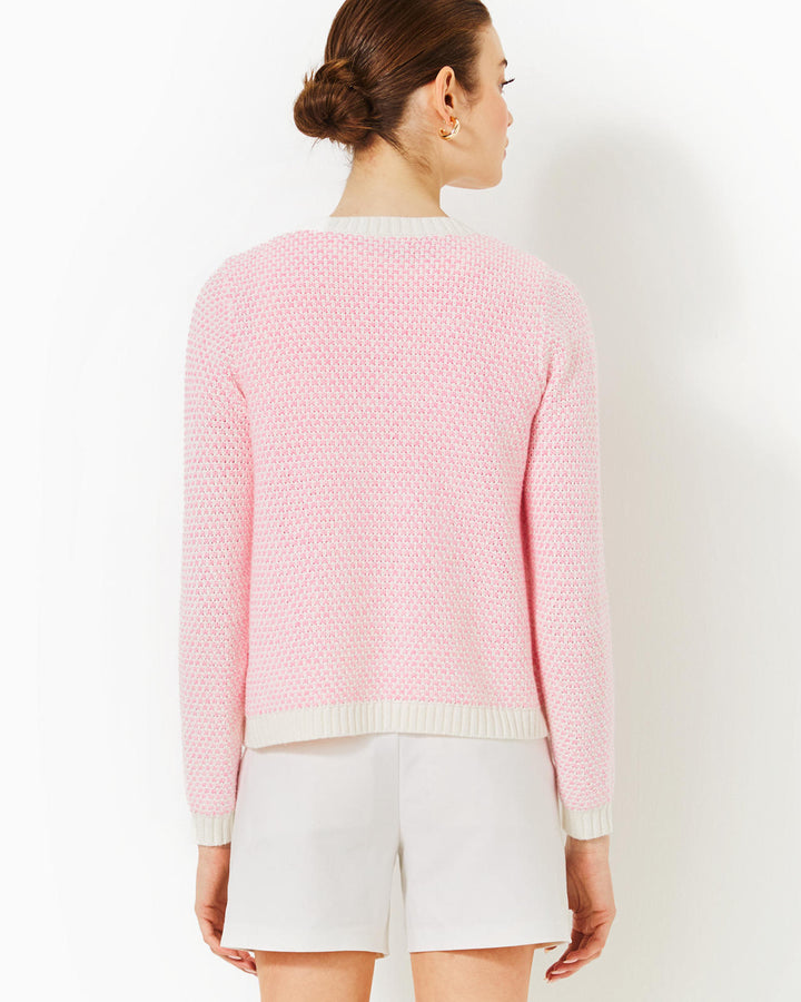 Cavan Sweater Set - Heathered Conch Shell Pink Coastal Check