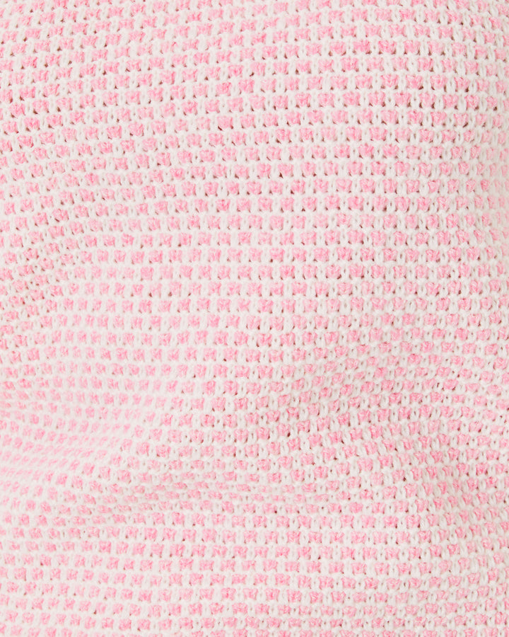 Cavan Sweater Set - Heathered Conch Shell Pink Coastal Check