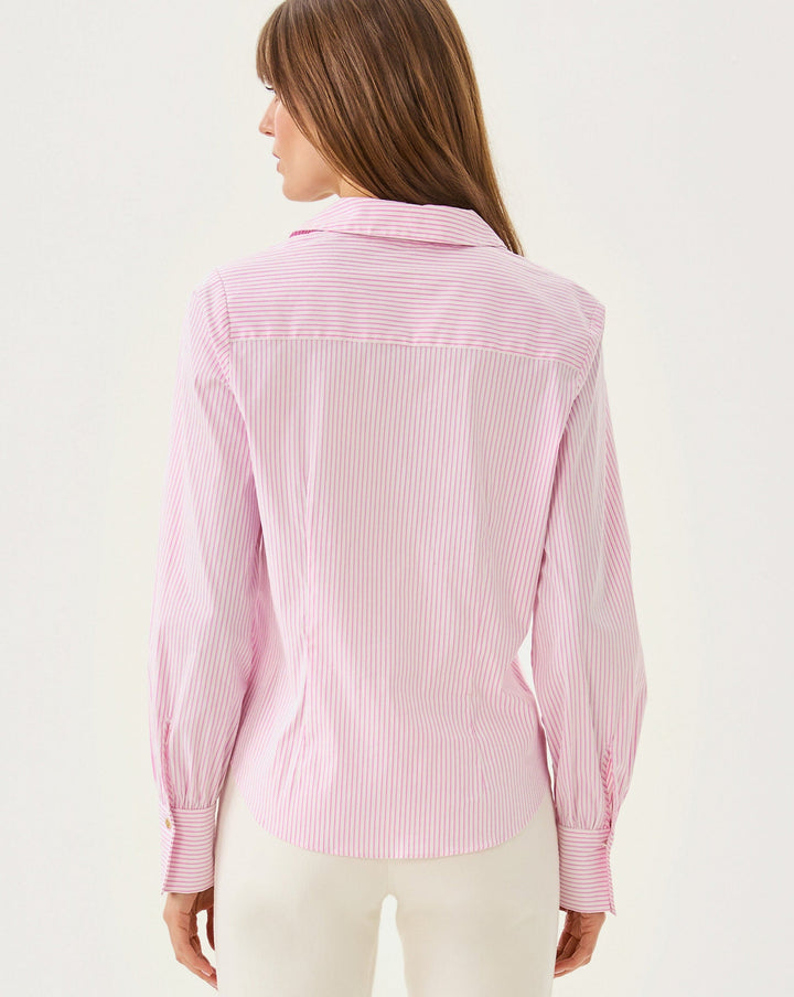 The Tie Lilly Shirt - Conch Shell Pink