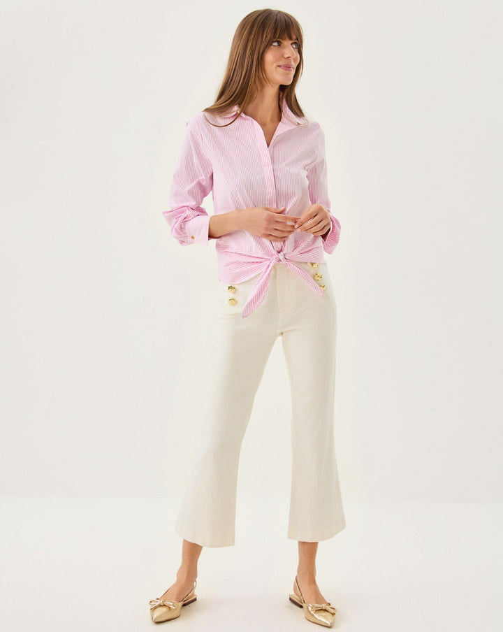 The Tie Lilly Shirt - Conch Shell Pink