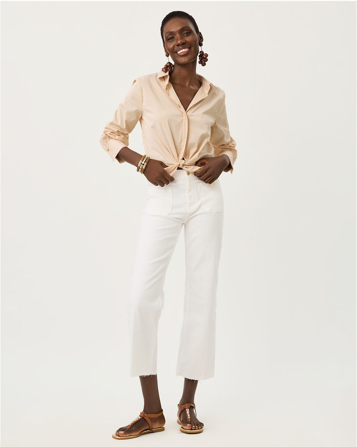 The Tie Lilly Shirt - Iced Latte Mirror