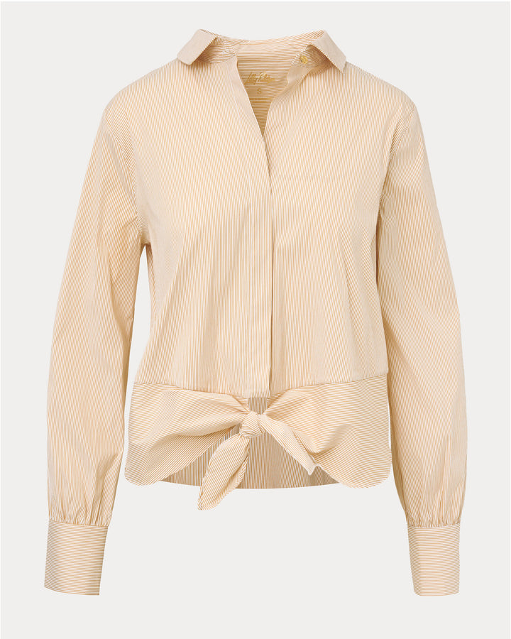 The Tie Lilly Shirt - Iced Latte Mirror