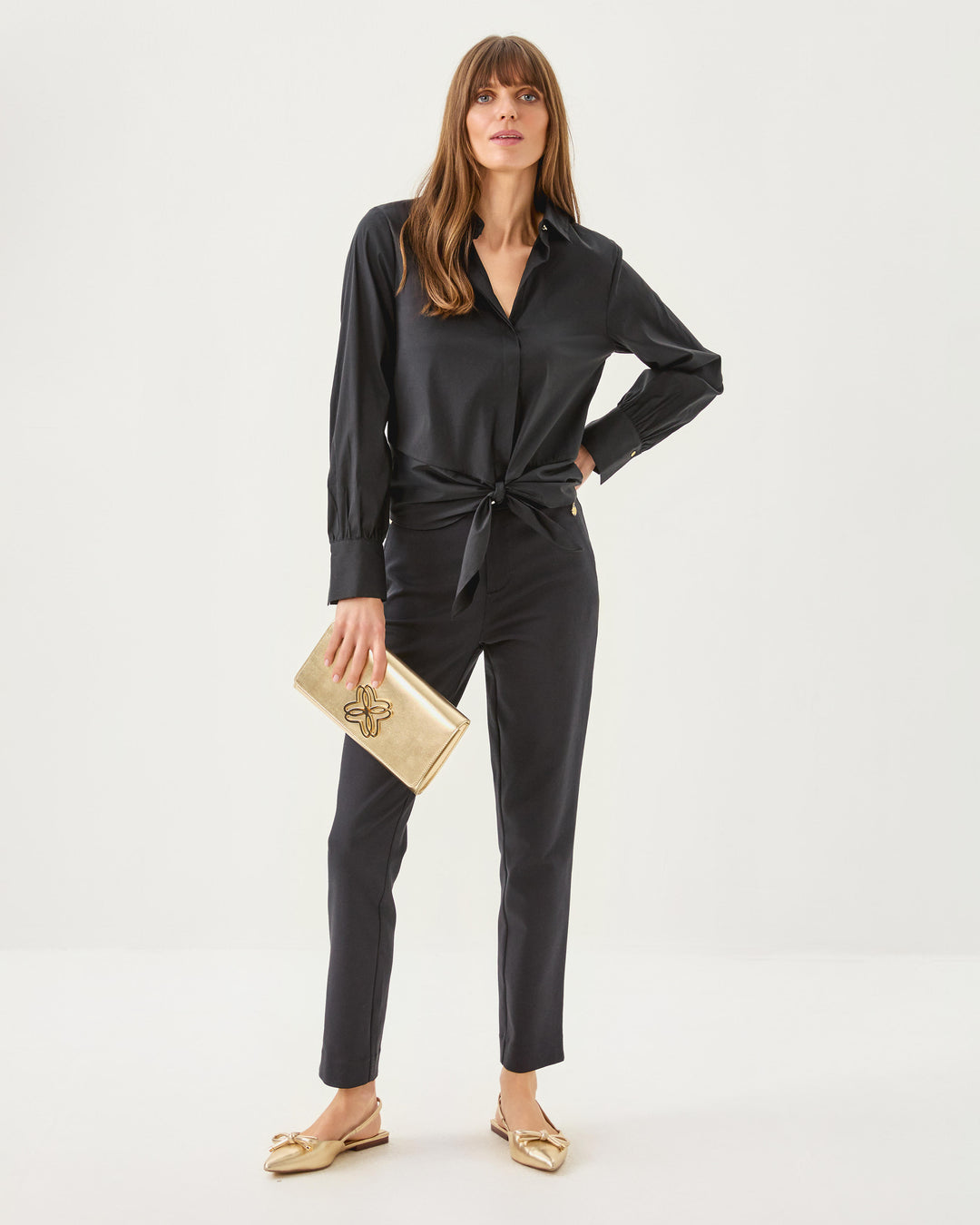The Tie Lilly Shirt - Noir