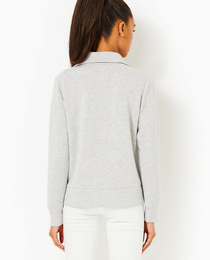 UPF 50+ Eleni Pullover - Heathered Pebble Beach