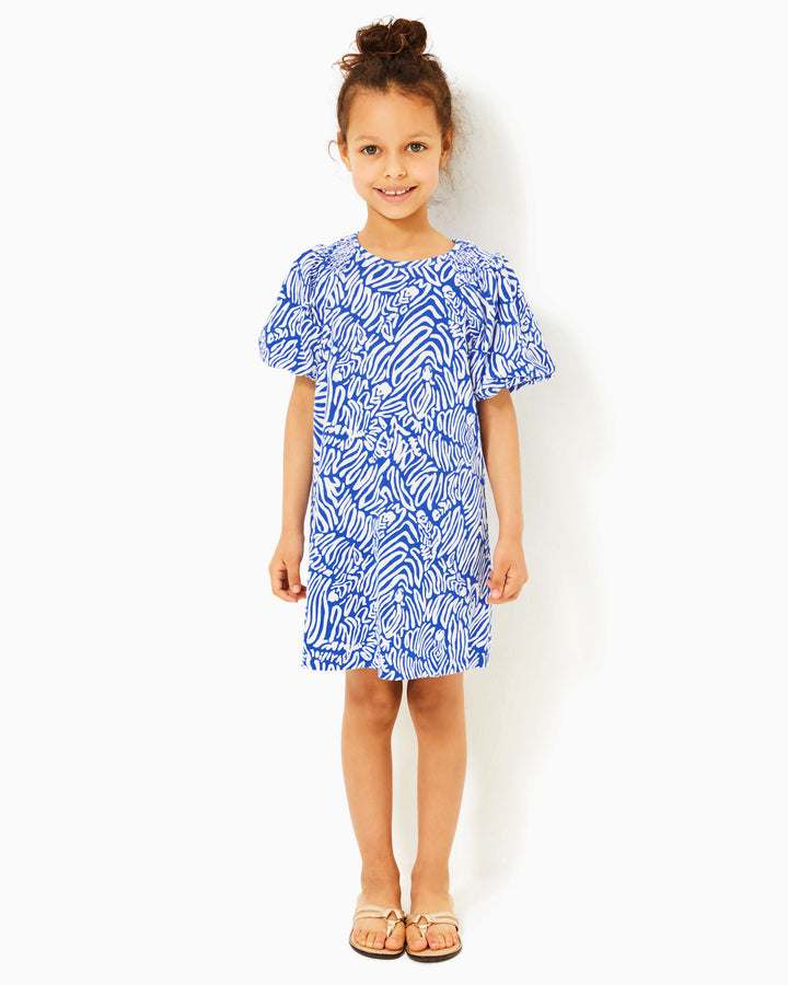 Girls Mini Rosen Dress - Martinique Blue Zee Bebe