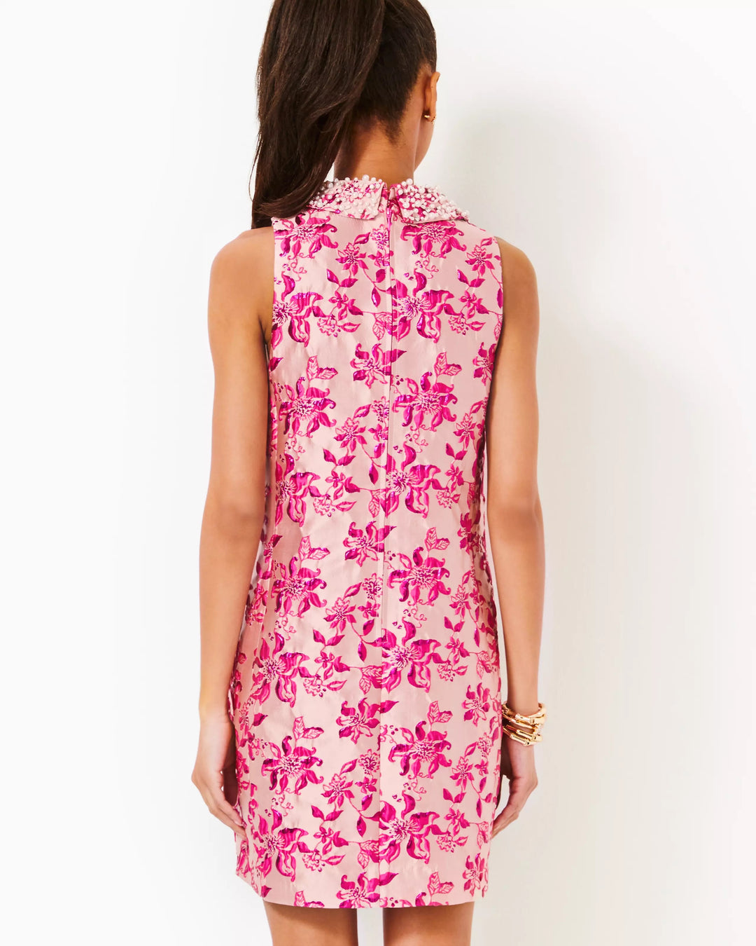 Kelliana Shift Dress - Passion Fruit Pink Just Passion Through Brocade