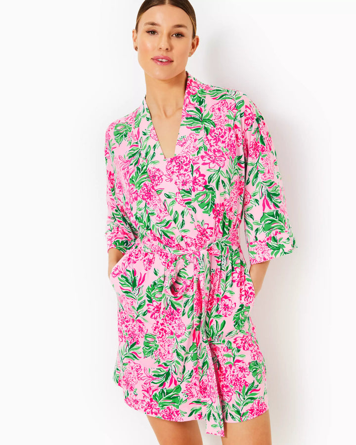 Cason Pajama Robe - Conch Shell Pink Koala La La