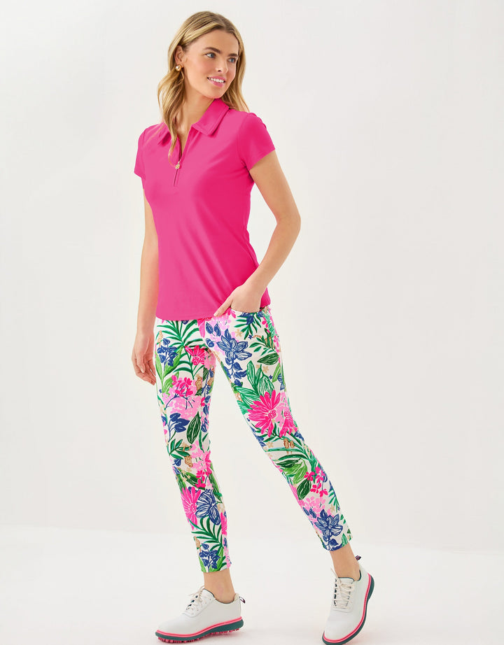 UPF 50+ Luxletic Love Active Polo - Parigi Pink