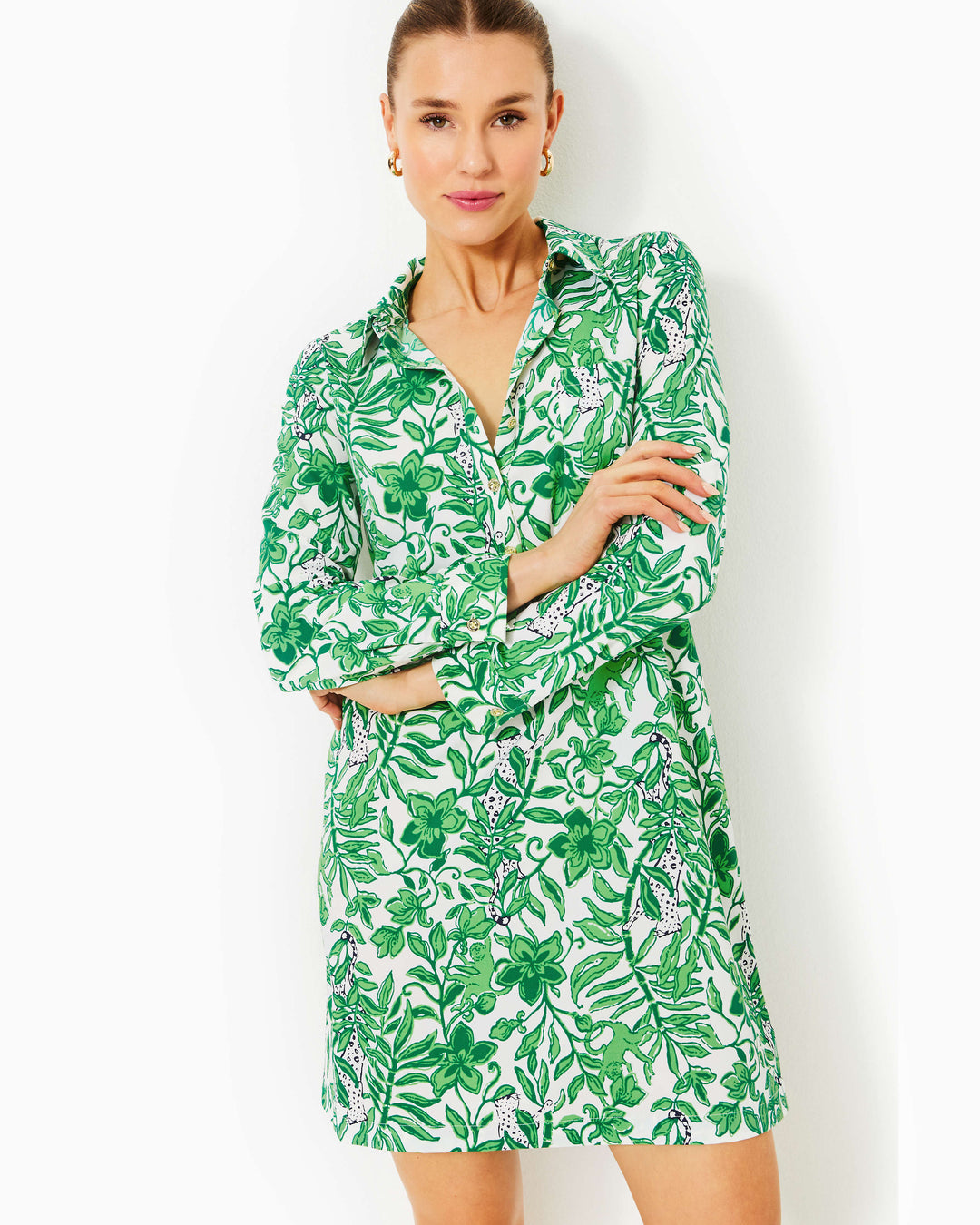 Lilly Pulitzer UPF 50+ Kindra Dress - Fiddle Leaf Green Lil Escape Plan Lilly Pulitzer UPF 50+ Kindra Dress - Fiddle Leaf Green Lil Escape Plan