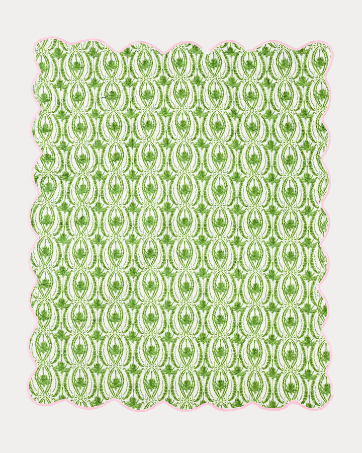 Reversible Cotton Blanket - Onyx Blushing Blooms