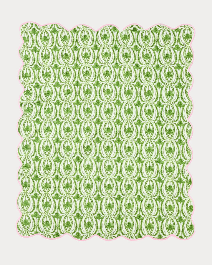 Reversible Cotton Blanket - Onyx Blushing Blooms