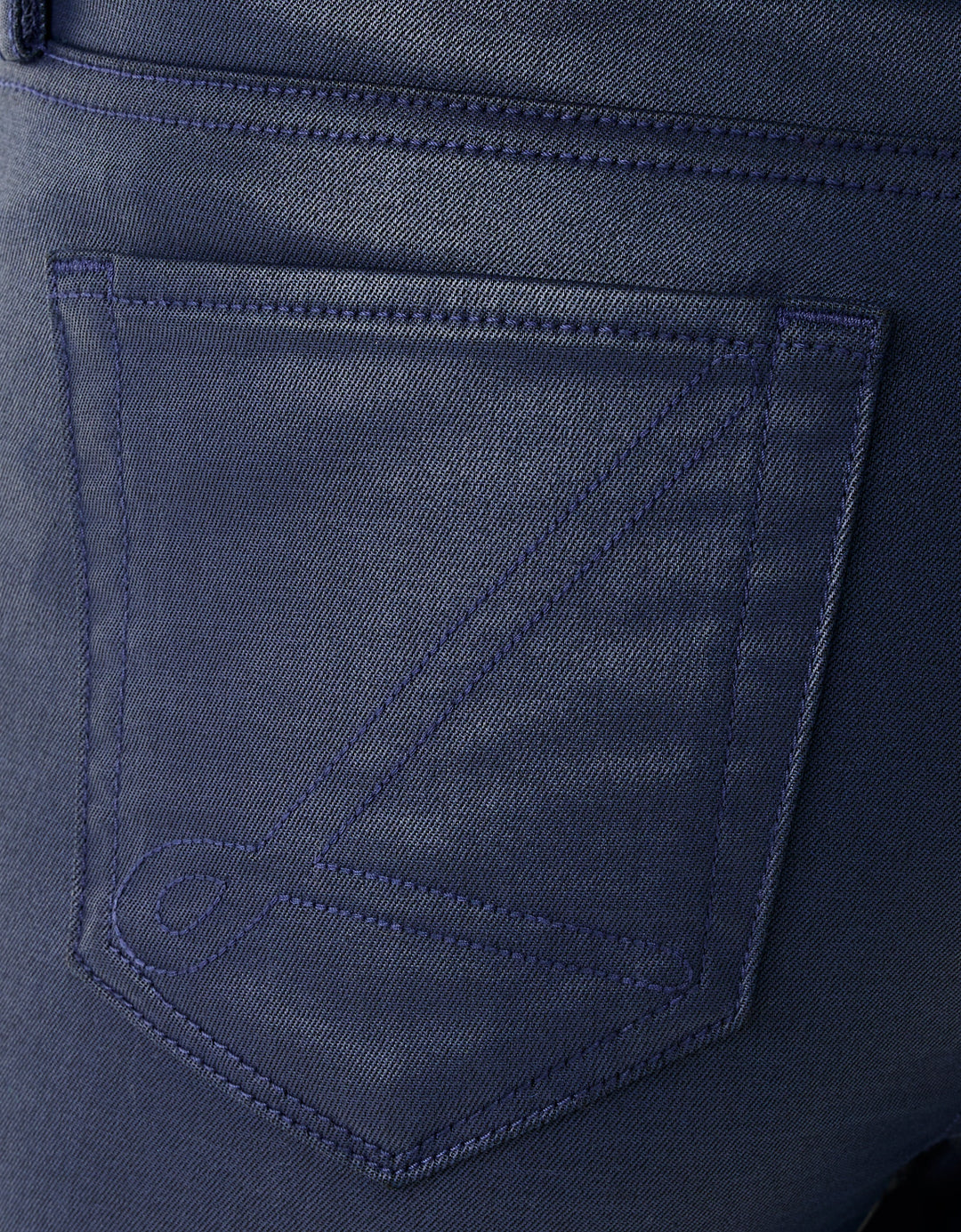 Liza Coated Crop Flare Pant - Low Tide Navy