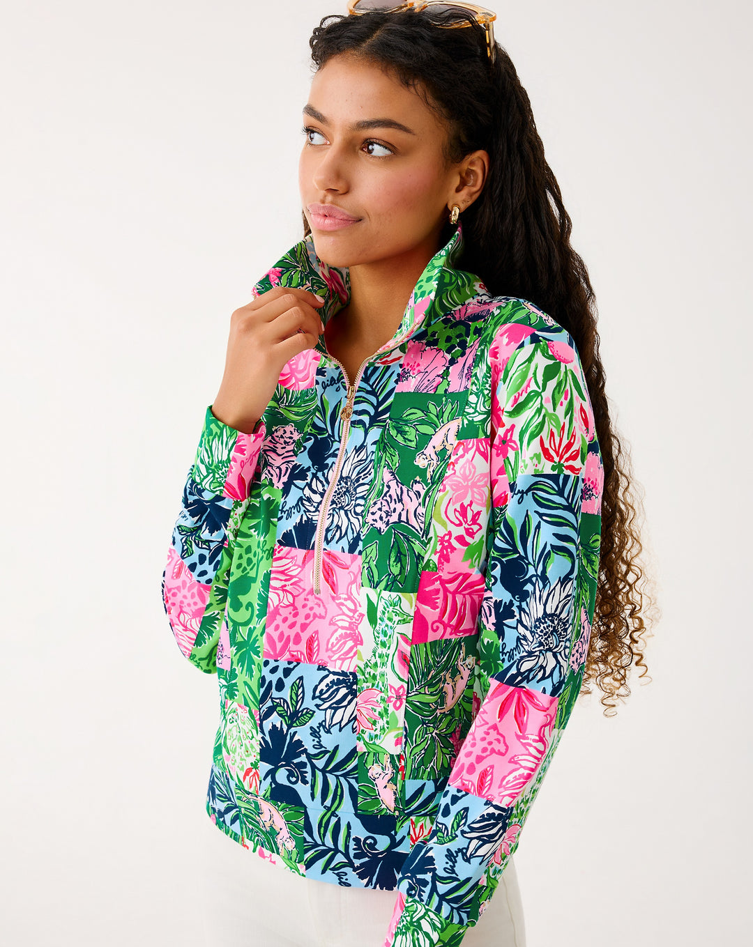 Eleni UPF 50+ Pullover - Multi Party Punch