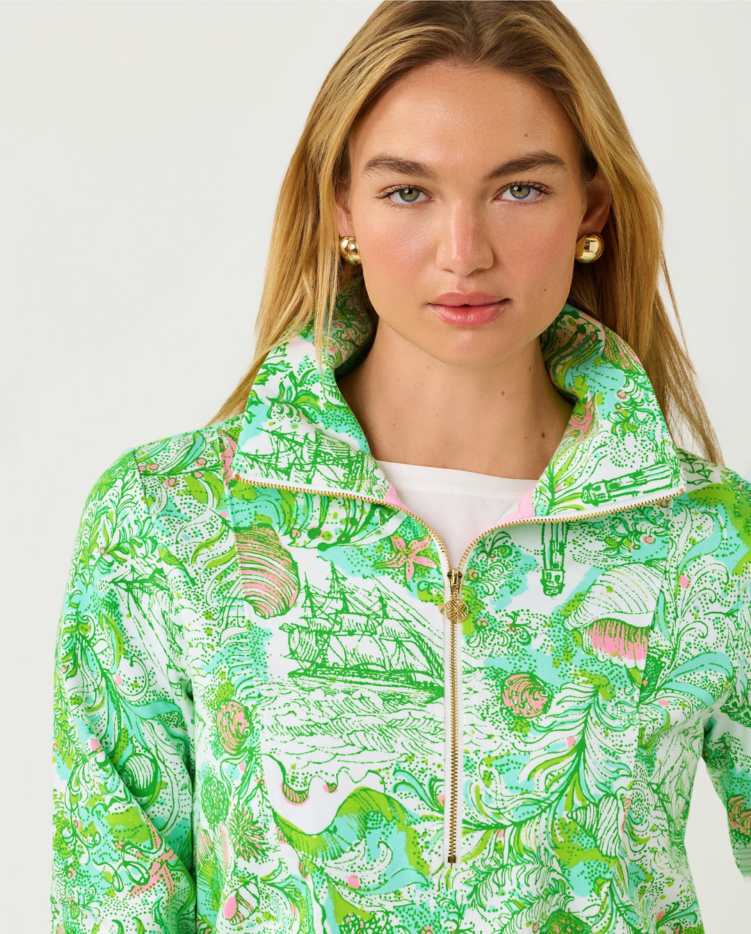 Eleni Upf 50+ Pullover - Resort White Ship To Shore