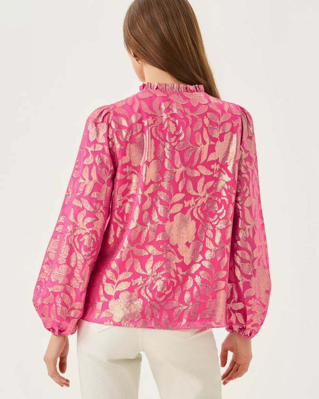 Giana Long Sleeve Silk Top