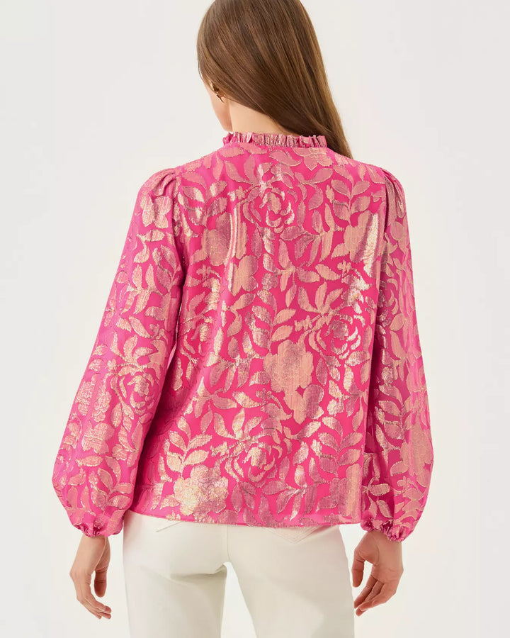 Giana Long Sleeve Silk Top