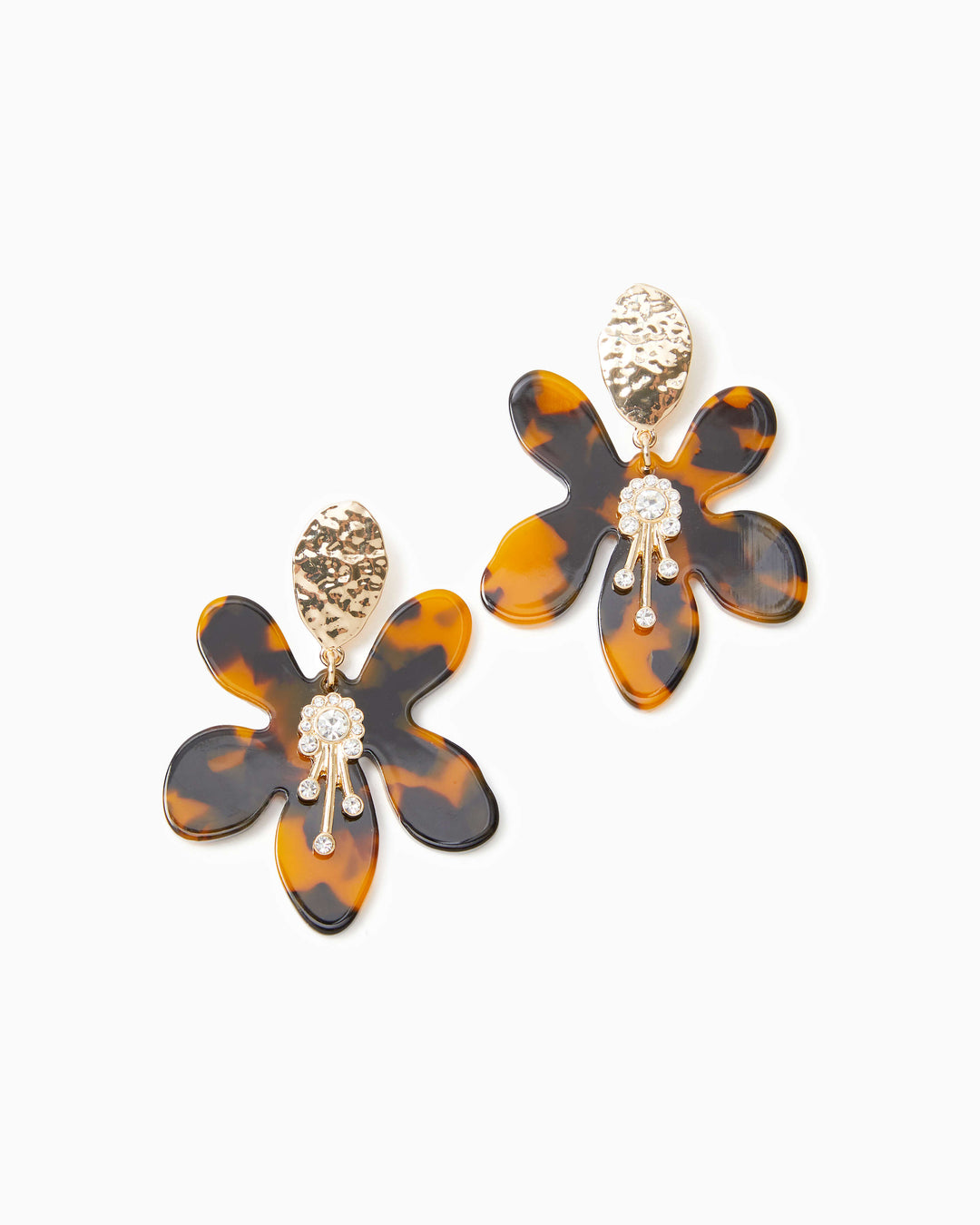 In a Flutter Earrings - Brown Tortoise