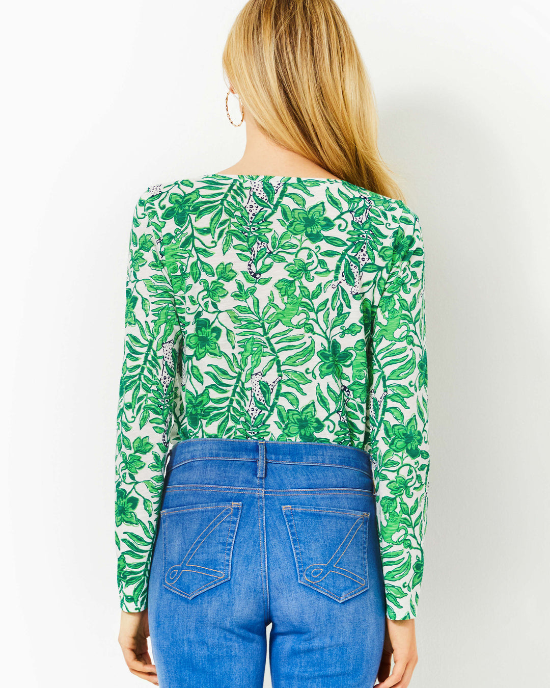 Etta Scoop Neck Long Sleeve Top - Fiddle Leaf Green Lil Escape Plan