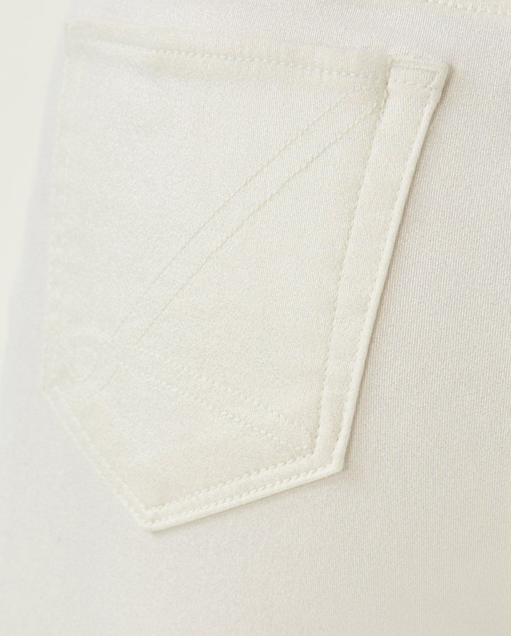 Liza Shimmer Crop Flare Pant - Coconut Metallic