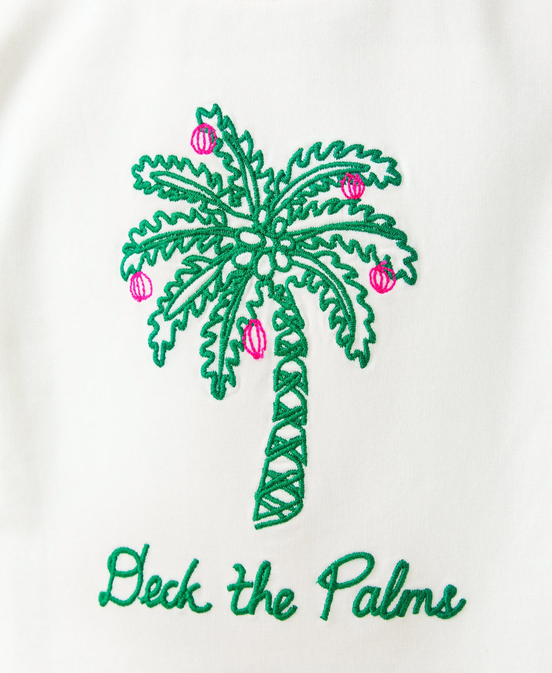 Mini Ballad Sweatshirt - Coconut Deck The Palms Embroidery