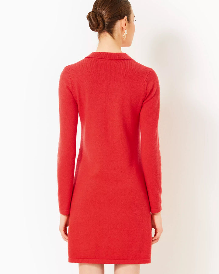 Adalena Sweater Dress - Rococo Red