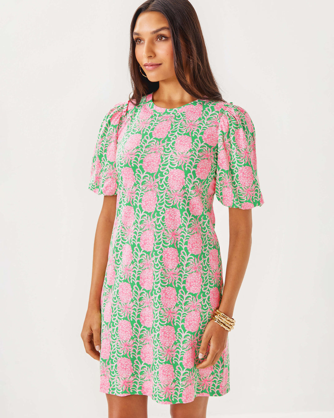 Mercer Dress - Fauna Green Party Like A Pineapple