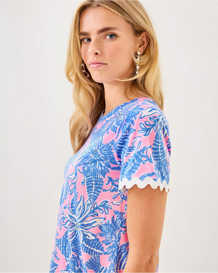 Cody Short Sleeve Dress - Conch Shell Pink Up Scale