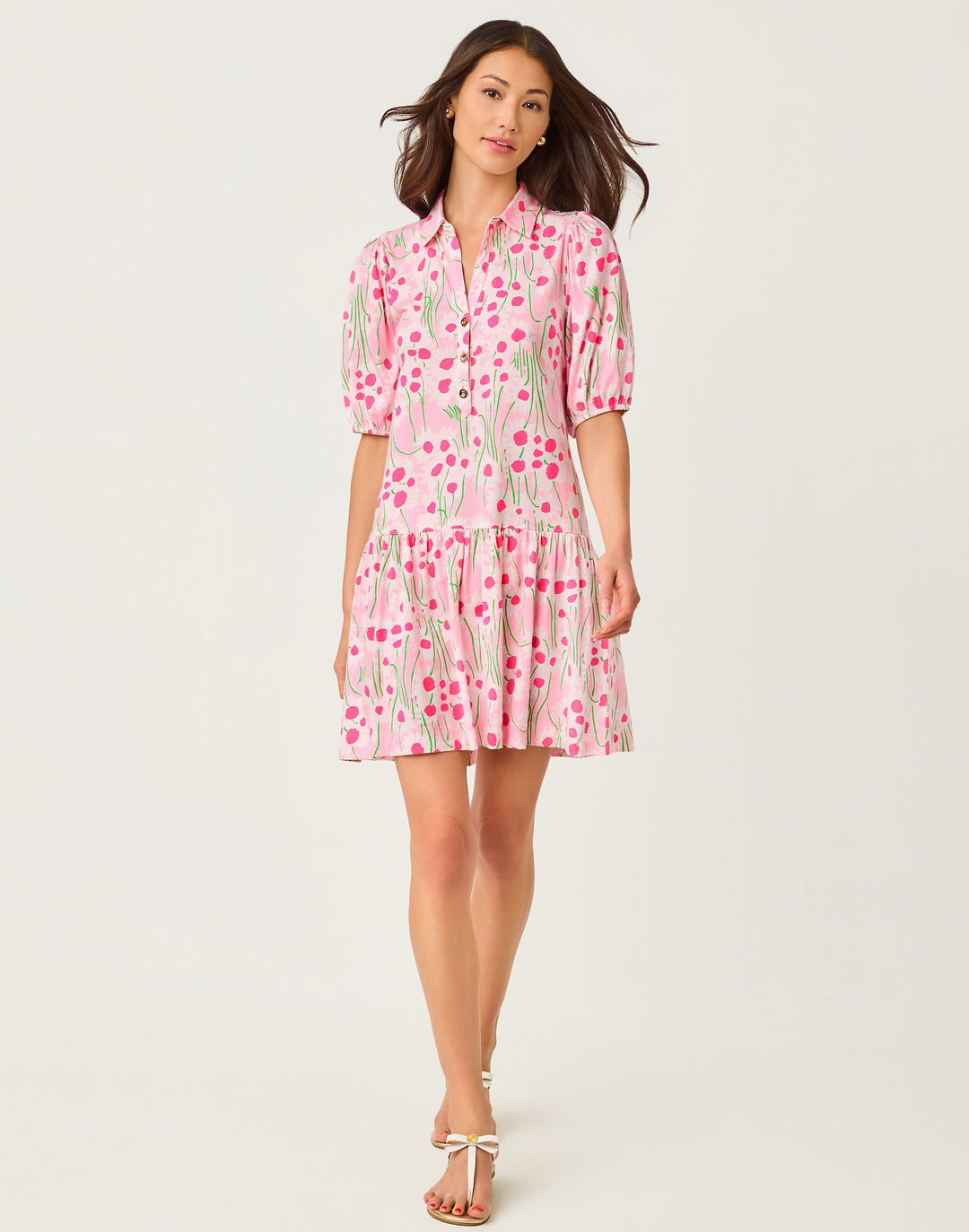 Bingley Dress - Conch Shell Pink Sunny