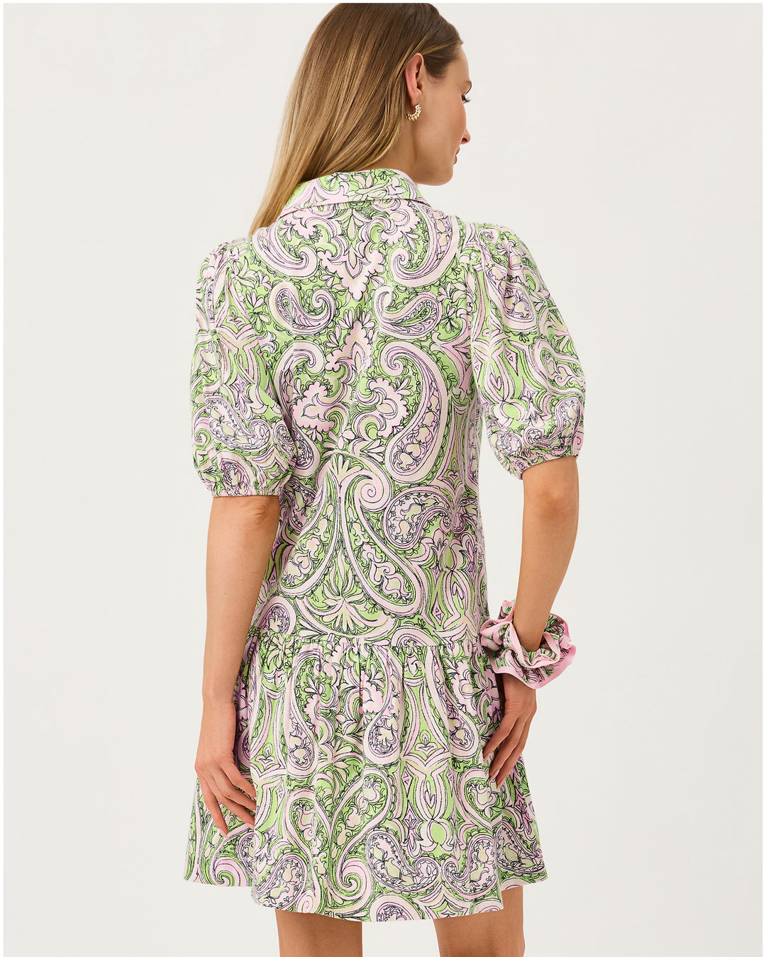 Bingley Dress - Lime Chiffon Estoril