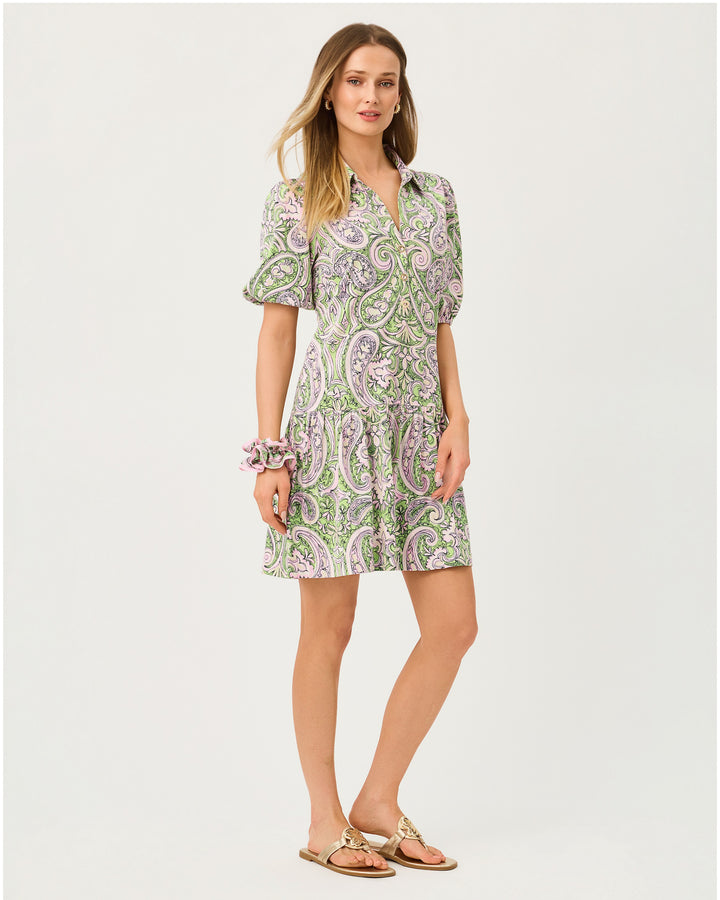 Bingley Dress - Lime Chiffon Estoril